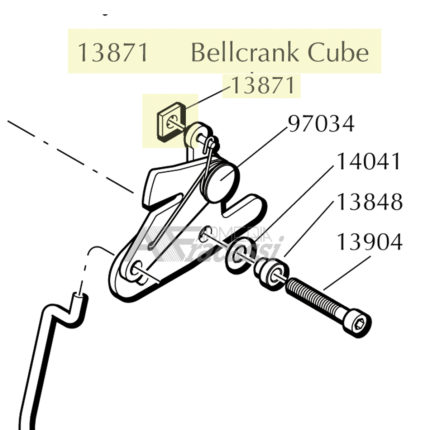 Bellcrank cube #13871