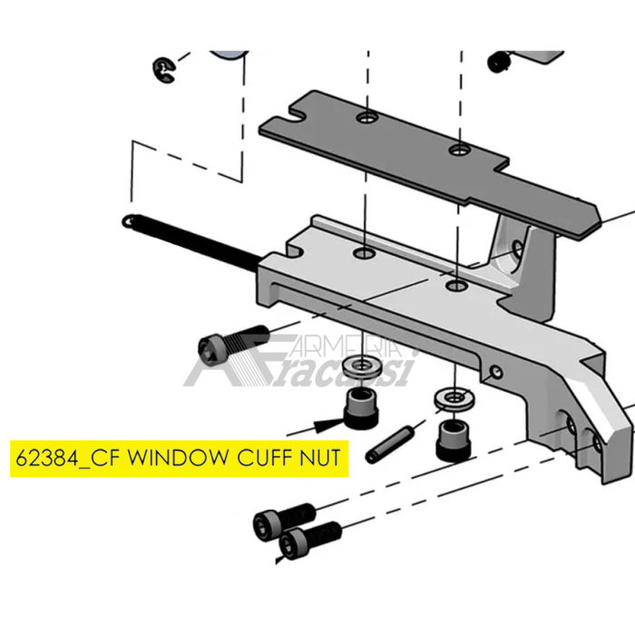 ricambio dillon precision #62384 dado colonna inneschi / Adjustuble CF port cuff nut 62384